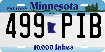 MN license plate 499PIB