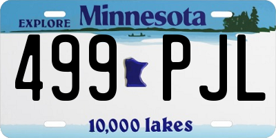 MN license plate 499PJL