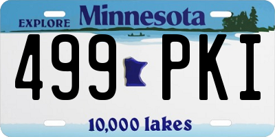 MN license plate 499PKI