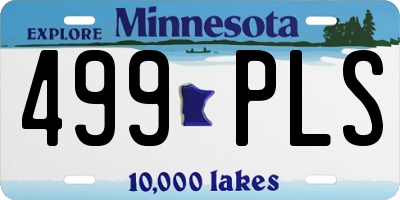 MN license plate 499PLS