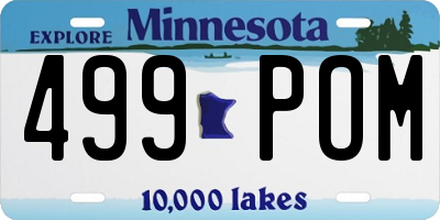 MN license plate 499POM