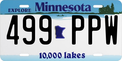 MN license plate 499PPW