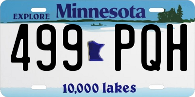 MN license plate 499PQH