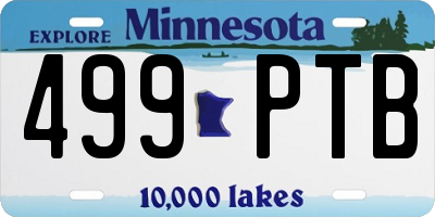 MN license plate 499PTB