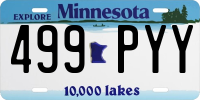 MN license plate 499PYY