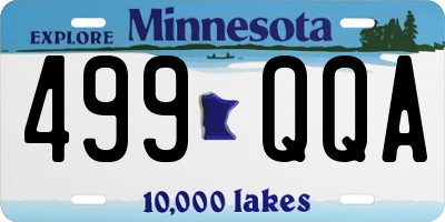 MN license plate 499QQA
