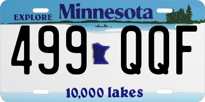MN license plate 499QQF