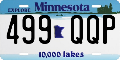 MN license plate 499QQP