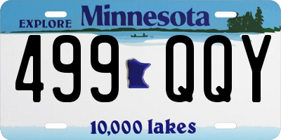 MN license plate 499QQY
