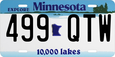 MN license plate 499QTW