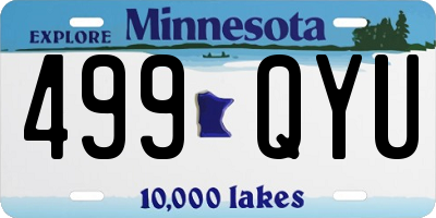 MN license plate 499QYU