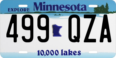 MN license plate 499QZA