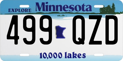 MN license plate 499QZD