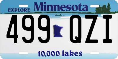 MN license plate 499QZI