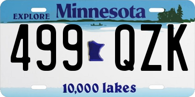 MN license plate 499QZK