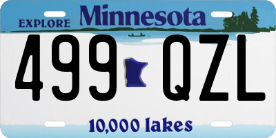 MN license plate 499QZL