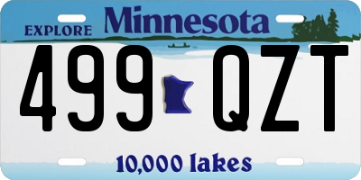 MN license plate 499QZT