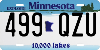 MN license plate 499QZU