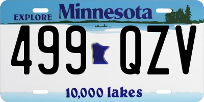 MN license plate 499QZV