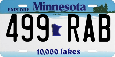MN license plate 499RAB