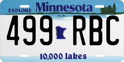 MN license plate 499RBC