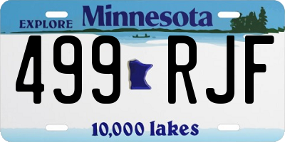 MN license plate 499RJF