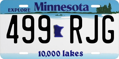MN license plate 499RJG