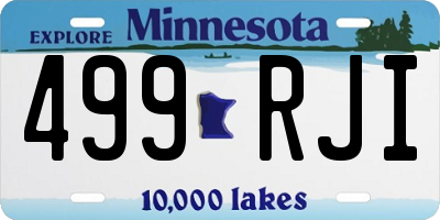 MN license plate 499RJI