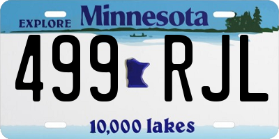 MN license plate 499RJL