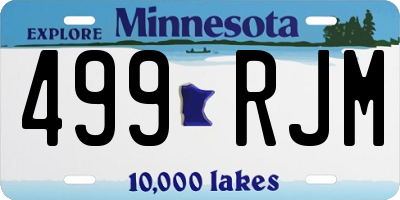 MN license plate 499RJM