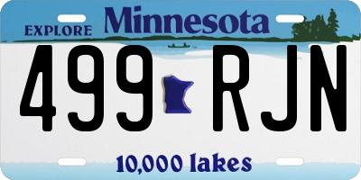 MN license plate 499RJN