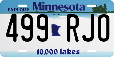 MN license plate 499RJO