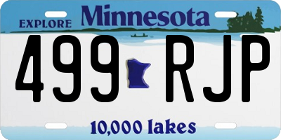 MN license plate 499RJP