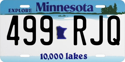 MN license plate 499RJQ
