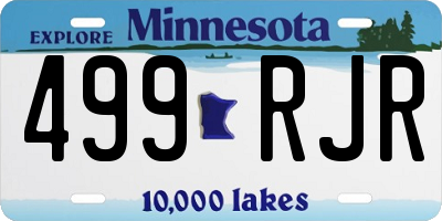 MN license plate 499RJR