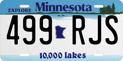 MN license plate 499RJS