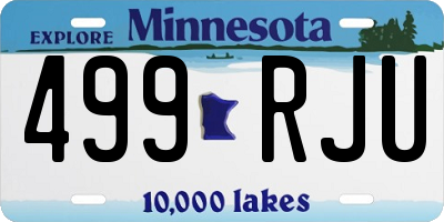 MN license plate 499RJU