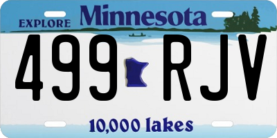 MN license plate 499RJV