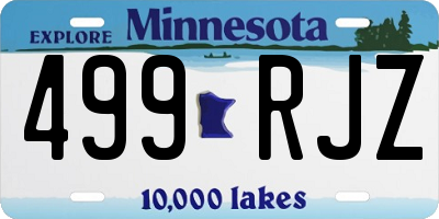 MN license plate 499RJZ