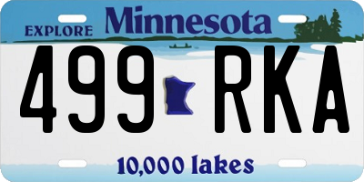 MN license plate 499RKA