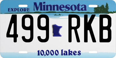 MN license plate 499RKB