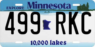 MN license plate 499RKC