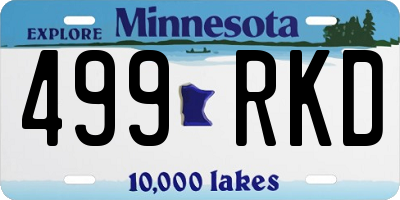 MN license plate 499RKD