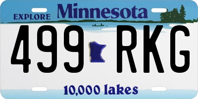 MN license plate 499RKG