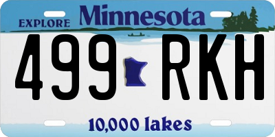 MN license plate 499RKH