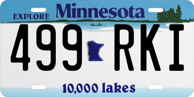 MN license plate 499RKI
