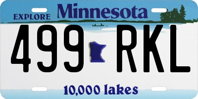 MN license plate 499RKL