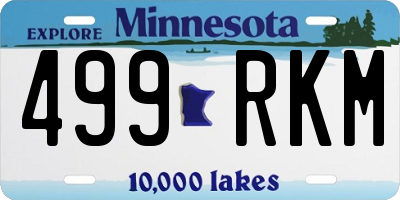 MN license plate 499RKM