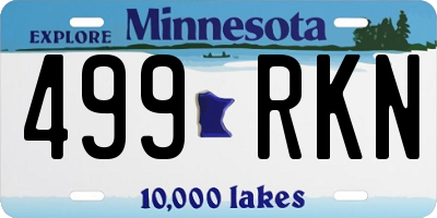 MN license plate 499RKN