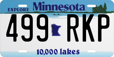 MN license plate 499RKP